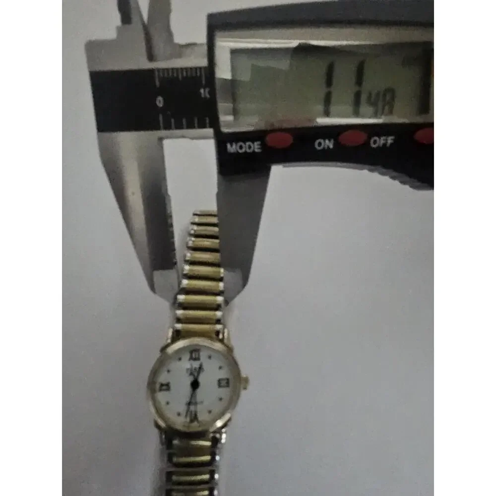 Beautiful Paris Ladies Watch Quartz New Battery Running Two Tone Expansion Band